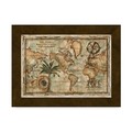 Trademark Fine Art Unknown 'World Map With Globe' Canvas Art, 35x47 WAG02291-C3547GG